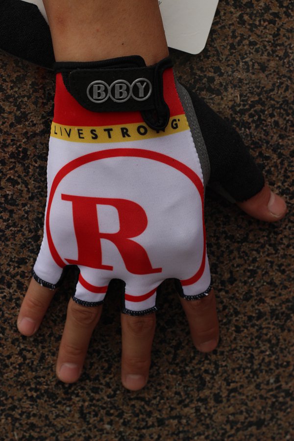 2014 Radioshack Guante de bicicletas blanco